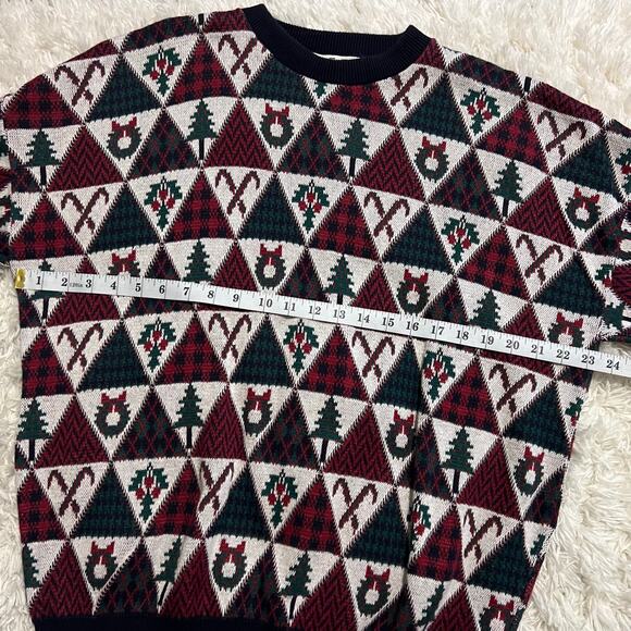 Vtg Crossings 100% Cotton Patterned Christmas Sweater Size XL - Picture 6 of 7